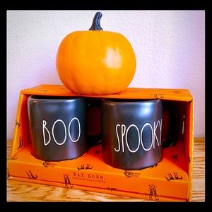 Rae Dunn Halloween Mug Set- Boo and Spooky